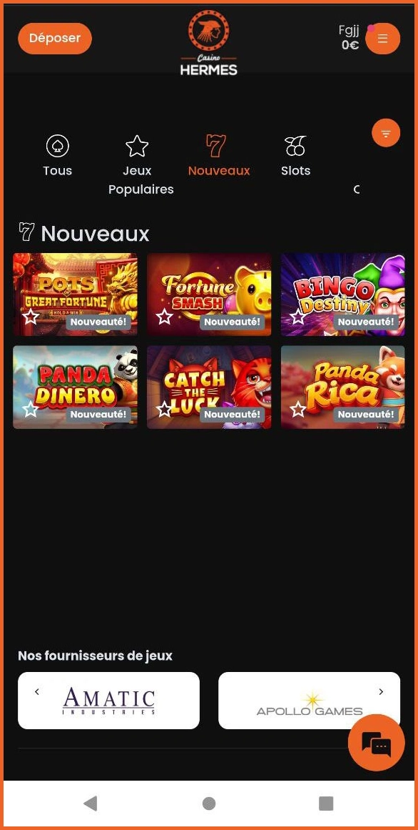 Offre crypto de bienvenue pour les nouveaux inscrits sur Casino Hermes